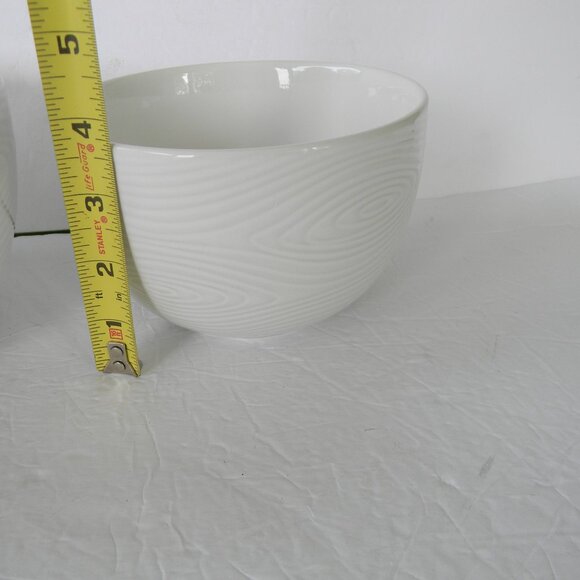 NEW TEMP-TATIONS WOODLAND SET OF 2 NESTING BOWLS WHITE 1QT & 2QT - Picture 7 of 7